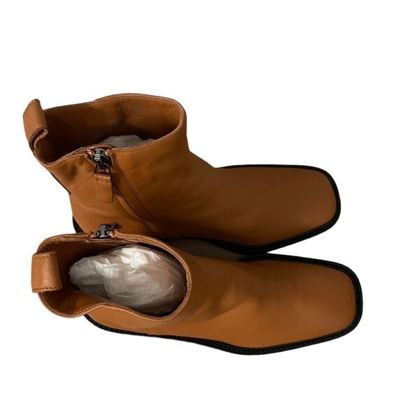 Everlane The City Leather Tan Ankle Neutral Bootie - Picture 9 of 14